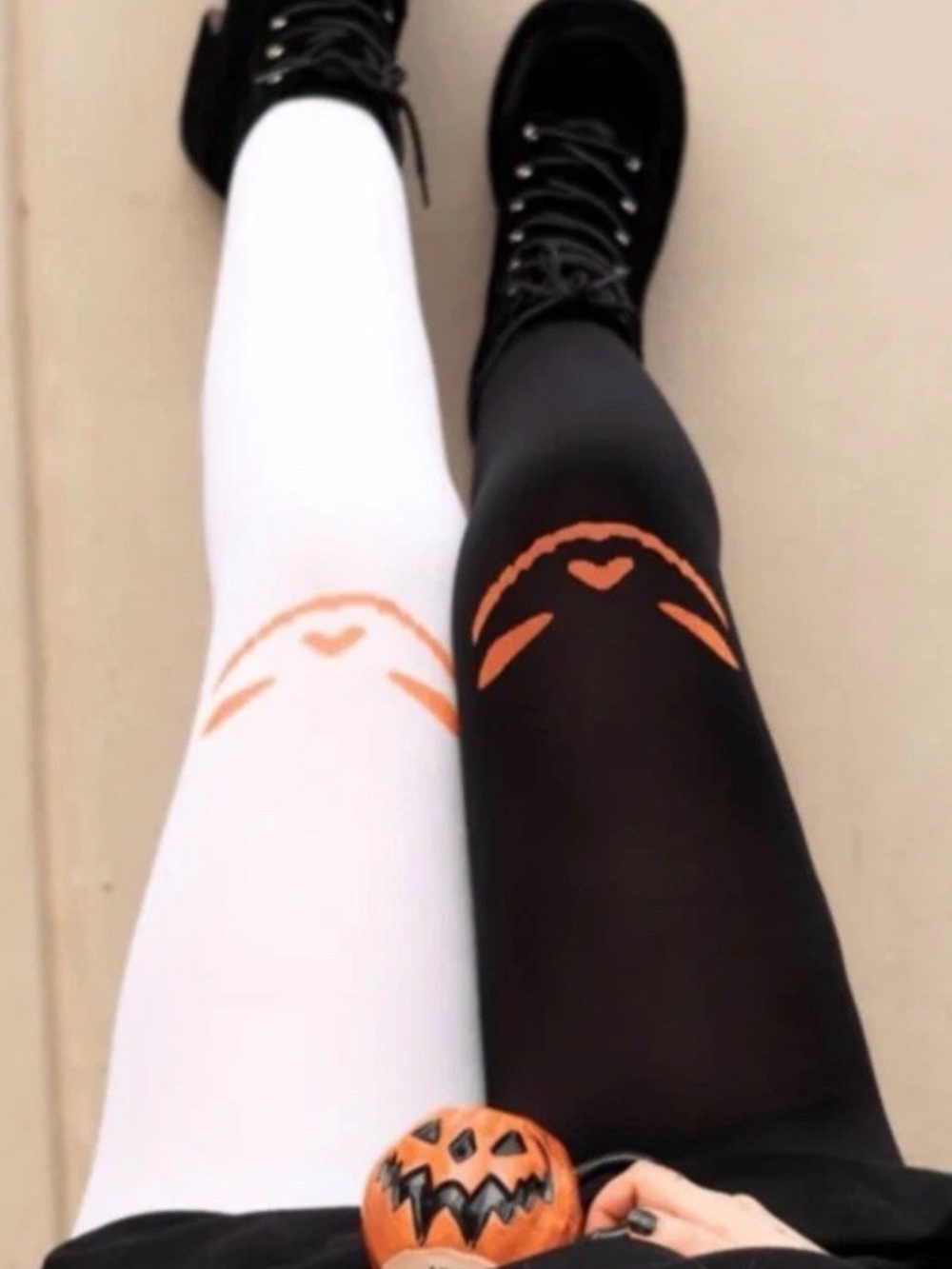 Snag Tights Short F 16-22 Duo Boo! Halloween 80 Denier Opaque Plus Tights NWT